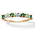 .32 TCW Genuine Round Emerald and Diamond accent Band in 10k Gold-11 at PalmBeach Jewelry