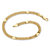 Solid 10k Yellow Gold Bismark-Link Heart Bracelet 7.25"-11 at Direct Charge presents PalmBeach
