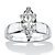 2.11 TCW Marquise-Cut Cubic Zirconia Sterling Silver Solitaire Ring-11 at PalmBeach Jewelry