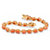 Oval-Cut Simulated Coral Cabochon Tennis Bracelet in Gold-Plated 7.5"-15 at PalmBeach Jewelry