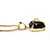 Heart-Shaped Onyx with Cubic Zirconia Accent Pendant Necklace in Gold-Plated-15 at PalmBeach Jewelry