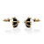 Heart-Shaped Genuine Onyx Cubic Zirconia Accent Yellow Gold-Plated Stud Earrings-12 at PalmBeach Jewelry