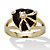 Heart-Shaped Genuine Onyx Cubic Zirconia Accent Yellow Gold-Plated Cocktail Ring-11 at PalmBeach Jewelry
