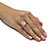 SETA JEWELRY 4 TCW Heart-Shaped Pink Cubic Zirconia Yellow Gold-Plated Flower Ring-13 at Seta Jewelry