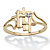 Diamond Accent Triple Cross Ring in Solid 10k Yellow Gold-11 at PalmBeach Jewelry