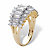 Emerald-Cut Cubic Zirconia Engagement Anniversary Ring 4.38 TCW in 14k Gold over Sterling Silver-12 at PalmBeach Jewelry
