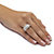 Emerald-Cut Cubic Zirconia Engagement Anniversary Ring 4.38 TCW in 14k Gold over Sterling Silver-13 at PalmBeach Jewelry