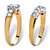 2 Piece 2.15 TCW Round Cubic Zirconia Bridal Ring Set in 18k Gold-Plated-12 at PalmBeach Jewelry