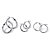 3 Pair Hoop Earrings Set in Sterling Silver (1", 3/4", 1/2")-11 at PalmBeach Jewelry