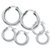 SETA JEWELRY 3 Pair Hoop Earrings Set in Sterling Silver (1", 3/4", 1/2")-12 at Seta Jewelry