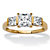 Princess-Cut Cubic Zirconia 3-Stone Bridal Engagement Anniversary Ring 1.94 TCW in Solid 10k Gold-11 at PalmBeach Jewelry