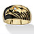 Men's Round Cubic Zirconia Accent Yellow Gold-Plated Black Enamel-Finish American Eagle Ring-11 at PalmBeach Jewelry