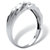 SETA JEWELRY Men's Diamond Accent Solid 10k White Gold Swirled Wedding Band Ring-12 at Seta Jewelry