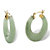 Jade 14k Yellow Gold Hoop Earrings (1")-12 at PalmBeach Jewelry