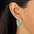 SETA JEWELRY Jade 14k Yellow Gold Hoop Earrings (1")-13 at Seta Jewelry