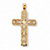 10k Gold Diamond-Cut Swirl Religious Cross Pendant-11 at PalmBeach Jewelry
