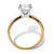 2.00 Carat Round Cubic Zirconia Solitaire Engagement Ring in 18k Gold-Plated-12 at PalmBeach Jewelry