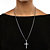 Cross Pendant in Sterling Silver with Stainless Steel Chain 24"-13 at PalmBeach Jewelry