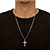 Cross Pendant in Sterling Silver with Stainless Steel Chain 24"-14 at PalmBeach Jewelry