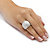 4.12 TCW Princess-Cut and Round Cubic Zirconia Sterling Silver Dome Ring-13 at PalmBeach Jewelry