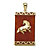 Genuine Red Jade 14k Yellow Gold Charm Horse Pendant-11 at PalmBeach Jewelry
