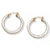SETA JEWELRY Genuine Mother-Of-Pearl 14k Yellow Gold Hoop Earrings (1 1/4")-12 at Seta Jewelry