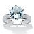 3.80 TCW Round Genuine Blue Topaz Solitaire Ring in Sterling Silver-11 at PalmBeach Jewelry