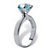 3.80 TCW Round Genuine Blue Topaz Solitaire Ring in Sterling Silver-12 at PalmBeach Jewelry