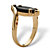 Marquise-Shaped Genuine Onyx Yellow Gold-Plated Bypass Ring-12 at PalmBeach Jewelry