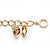 Etched Heart Charm Photo Locket Bracelet with Toggle Clasp in Goldtone 8"-12 at PalmBeach Jewelry
