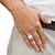 Men's 4 TCW Round Cubic Zirconia Sterling Silver Polished Textured Ring-14 at PalmBeach Jewelry