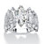 6.55 TCW Marquise-Cut Cubic Zirconia Engagement Anniversary Ring in Sterling Silver-11 at PalmBeach Jewelry
