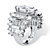 6.55 TCW Marquise-Cut Cubic Zirconia Engagement Anniversary Ring in Sterling Silver-12 at PalmBeach Jewelry