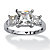 2.36 TCW Princess-Cut Cubic Zirconia 3-Stone Engagement Ring in Platinum over Sterling Silver-11 at Direct Charge presents PalmBeach