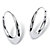 Polished Puffed Hoop Earrings in Sterling Silver (1 7/8")-11 at PalmBeach Jewelry