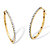 SETA JEWELRY Diamond Accent Diamond Fascination Hoop Earrings in 14k Yellow Gold (1 1/4")-11 at Seta Jewelry