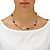 Multicolor Jade Beaded and Barrel Shaped Link Necklace in 14k Yellow Gold 18"-13 at PalmBeach Jewelry