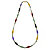 Multicolor Jade Beaded and Barrel Shaped Link Necklace in 14k Yellow Gold 18"-15 at PalmBeach Jewelry