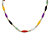 Multicolor Jade Beaded and Barrel Shaped Link Necklace in 14k Yellow Gold 18"-16 at PalmBeach Jewelry