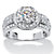 2.26 TCW Round Cubic Zirconia Octagon Engagement Anniversary Ring in 10k White Gold-11 at PalmBeach Jewelry