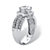 2.26 TCW Round Cubic Zirconia Octagon Engagement Anniversary Ring in 10k White Gold-12 at PalmBeach Jewelry