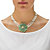 1.20 TCW Jade and Cultured Freshwater Pearl Necklace in .925 Sterling Silver-13 at Direct Charge presents PalmBeach