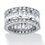 9.34 TCW Emerald-Cut Cubic Zirconia Eternity Band in Platinum over Sterling Silver-11 at PalmBeach Jewelry