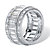 9.34 TCW Emerald-Cut Cubic Zirconia Eternity Band in Platinum over Sterling Silver-12 at PalmBeach Jewelry