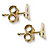 Solid 14k Yellow Gold Personalized Initial Stud Earrings-12 at PalmBeach Jewelry