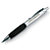 Personalized Executive Pen with Black Rubber Grip in Silvertone-11 at PalmBeach Jewelry