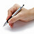 Personalized Executive Pen with Black Rubber Grip in Silvertone-14 at PalmBeach Jewelry