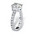 3.83 TCW Round Cubic Zirconia Platinum over Sterling Silver Eternity Band Ring-12 at PalmBeach Jewelry