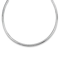 SETA JEWELRY Omega-Link Necklace in Sterling Silver