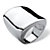 Sterling Silver Free-Form Square Ring-15 at PalmBeach Jewelry